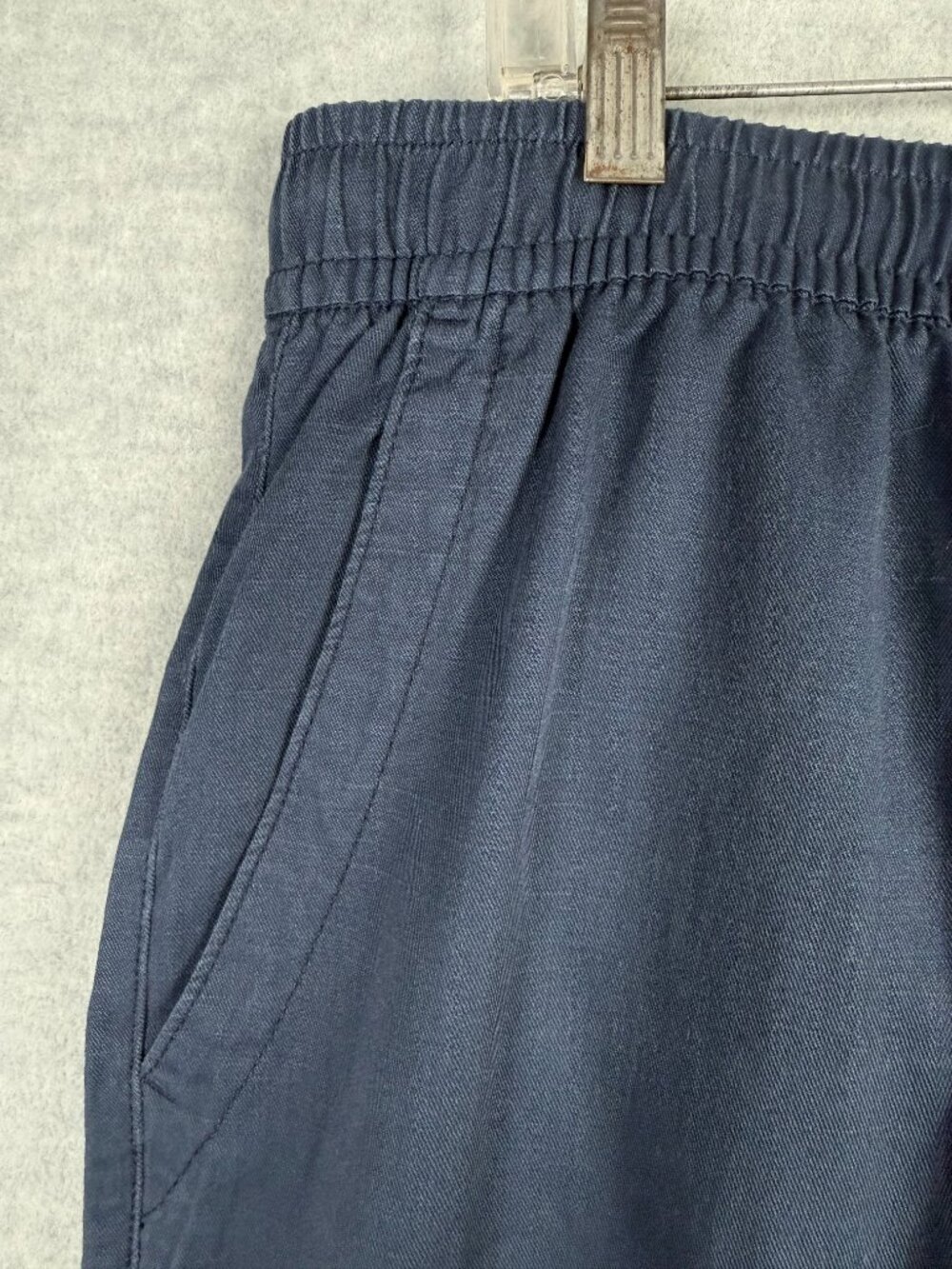 Old Navy Women's XL Drapey Cargo Pants Blue Wide Leg Pull On Drawstring Mid-Rise - Picture 4 of 14
